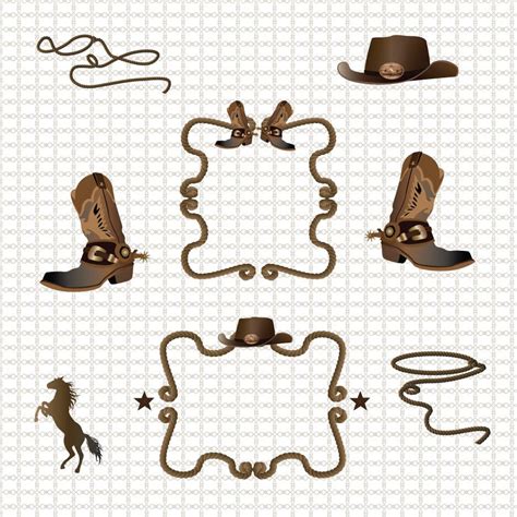 country and western clipart|cowboy border clip art.